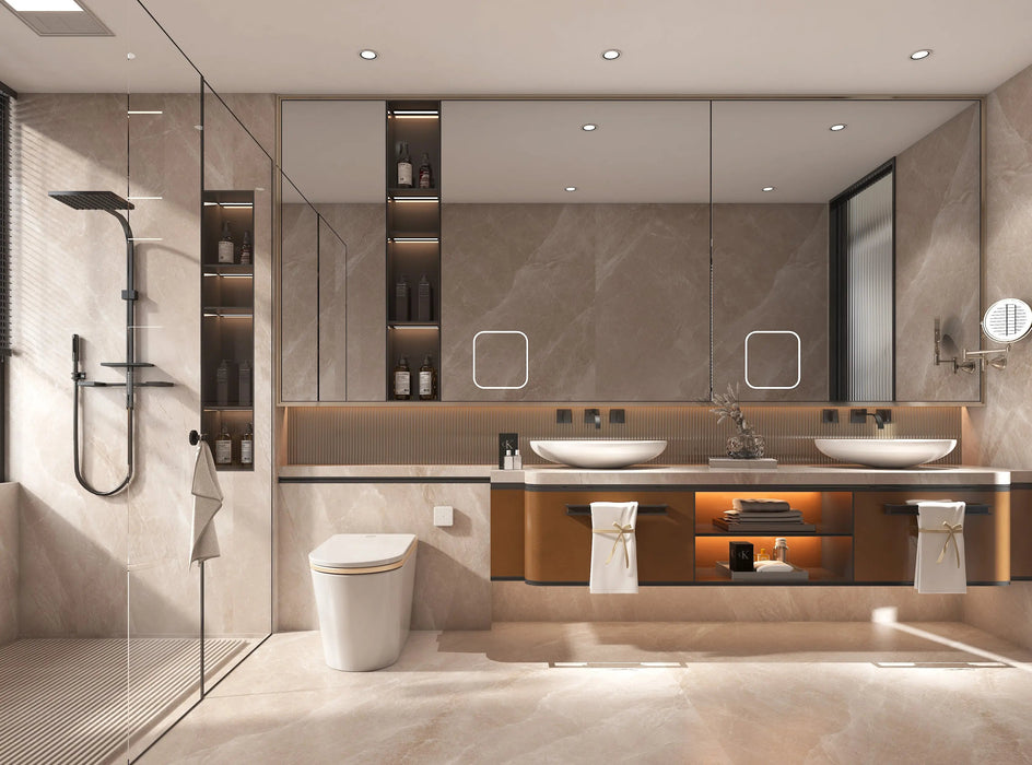 SEEWIN Bidet Toilet Leipzig Pro-Gold with Goldden Seat and Full Features CL5-G