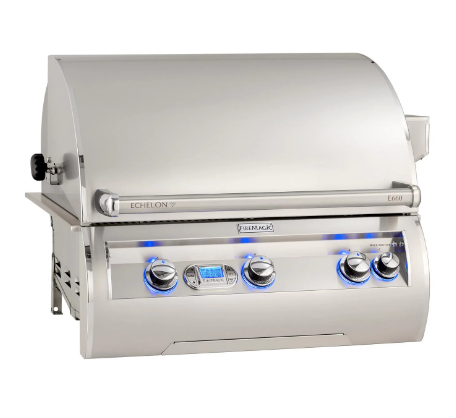 Fire Magic Echelon Diamond E660I 30-Inch Built-In Propane/Natural Gas Grill With Rotisserie and Digital Thermometer - E660I-8E1P/E660I-8E1N