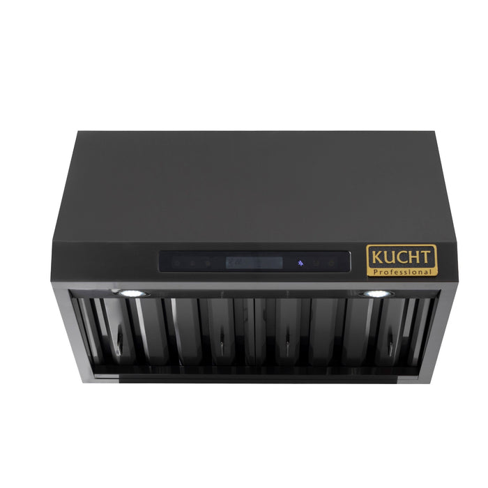 Kucht Professional 30-Inch 900 CFM Under Cabinet Range Hood in Dark Titanium Stainless Steel (KRH303A)