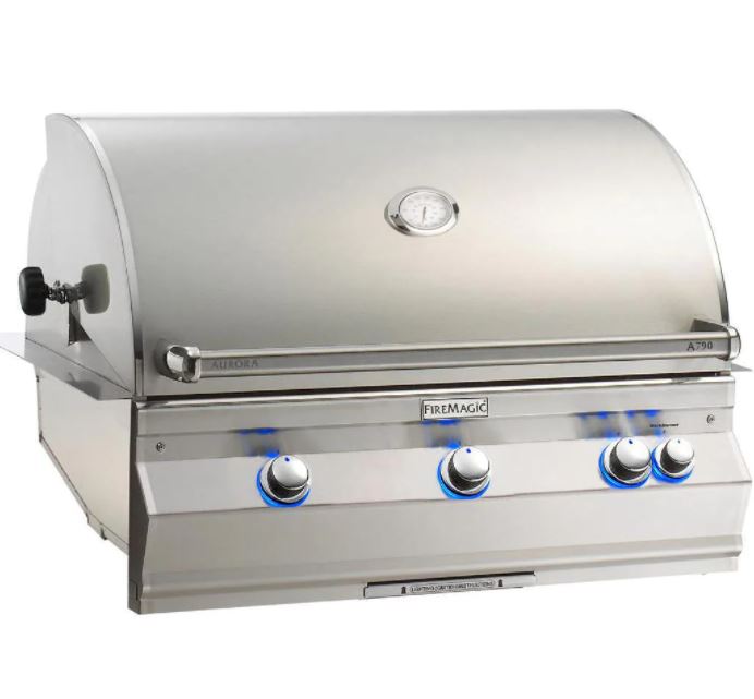 Fire Magic Aurora A790I 36-Inch Built-In Natural/Propane Gas Grill With Rotisserie And Analog Thermometer - A790I-8EAN / A790I-8EAP