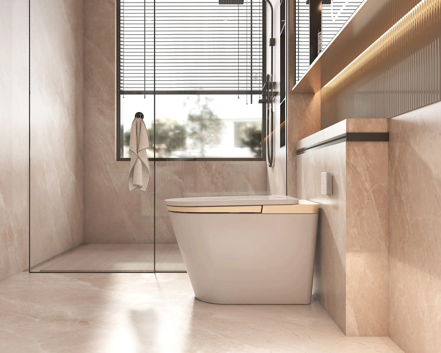 SEEWIN Bidet Toilet Leipzig Pro-Gold with Goldden Seat and Full Features CL5-G