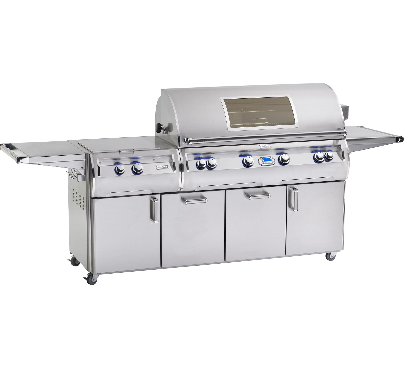 Fire Magic Grills E1060S-8EAN-51-W/E1060S-8EAP-51-W Echelon Diamond 48 Inch Portable Grill with Analog Thermometer and Power Burner with View Window, Natural/Propane Gas, Cast Stainless Steel "E"
