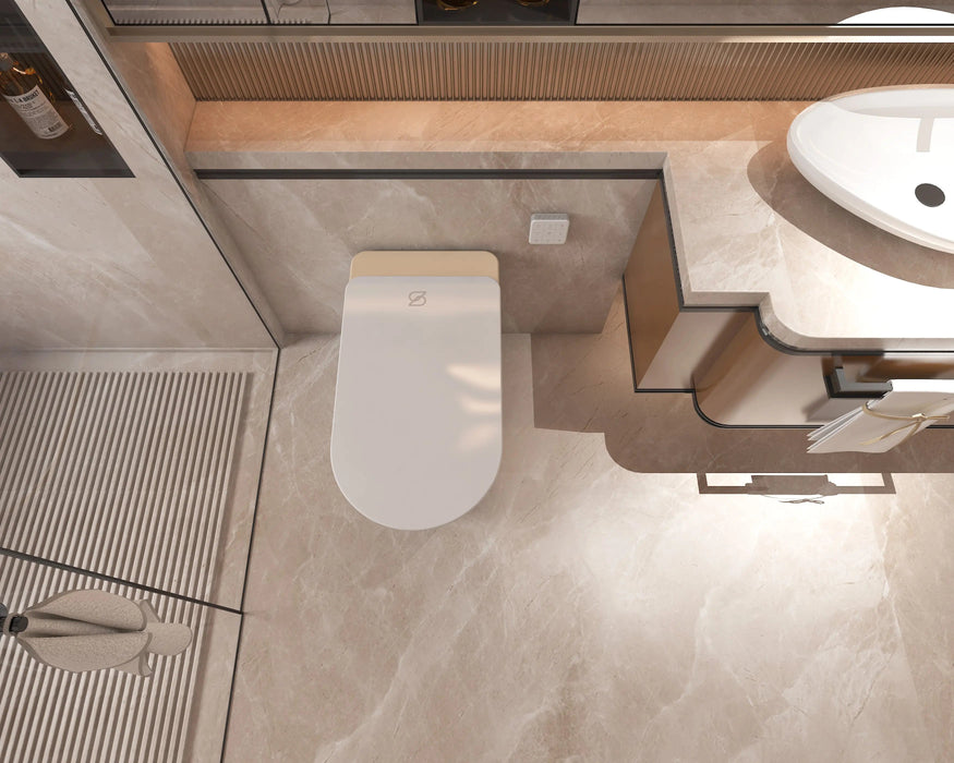 SEEWIN Bidet Toilet Leipzig Pro-Gold with Goldden Seat and Full Features CL5-G