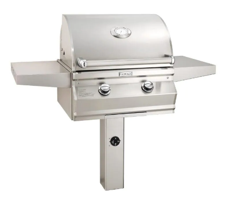 Fire Magic Choice Multi-User CM430S 24-Inch Natural/Propane Gas Grill With Analog Thermometer On In-Ground Post - CM430S-RT1N-G6/CM430S-RT1N-G6