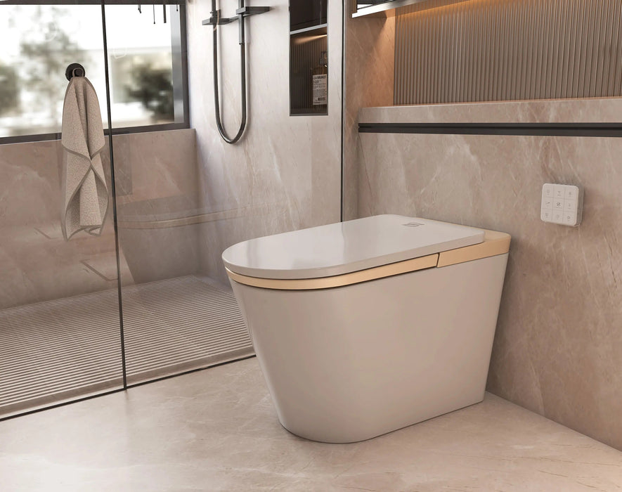 SEEWIN Bidet Toilet Leipzig Pro-Gold with Goldden Seat and Full Features CL5-G