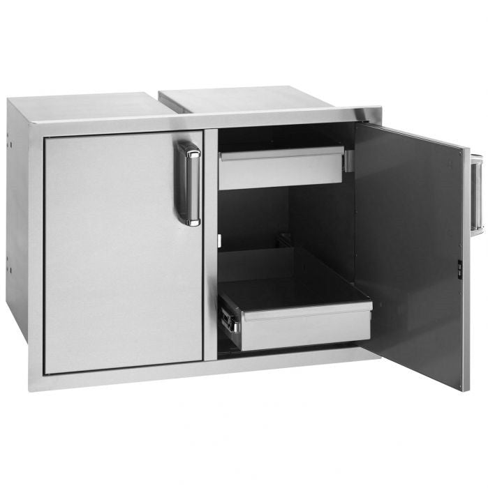 Fire Magic Flush 30-Inch Enclosed Cabinet Storage With Drawers With Soft Close - 53930SC-22