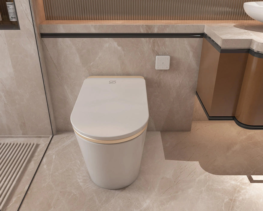 SEEWIN Bidet Toilet Leipzig Pro-Gold with Goldden Seat and Full Features CL5-G