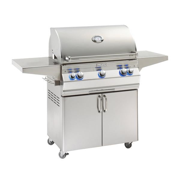 Fire Magic Grills A540S-8EAP-61 Aurora 32 Inch Free-Standing Grill with Analog Thermometer, Liquid Propane, Cast Stainless Steel "E"