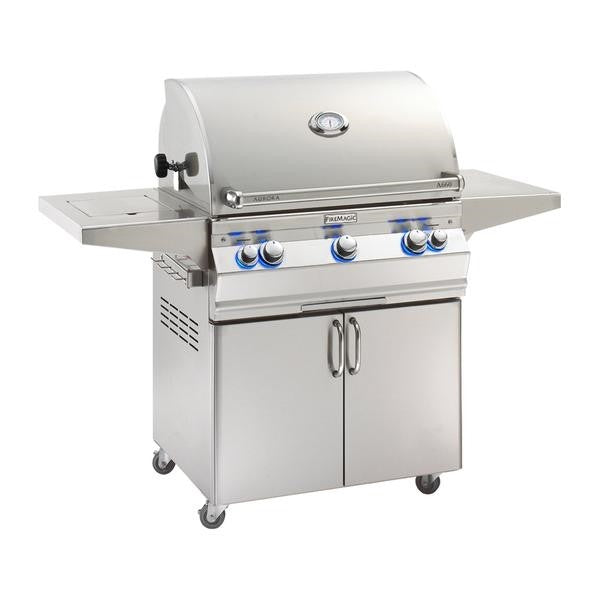 Fire Magic Aurora A660S 30-Inch Natural Gas / Propane Gas Grill With One Infrared Burner, Rotisserie, Side Burner, And Analog Thermometer -A660S-8LAN-62/ A660S-8LAP-62