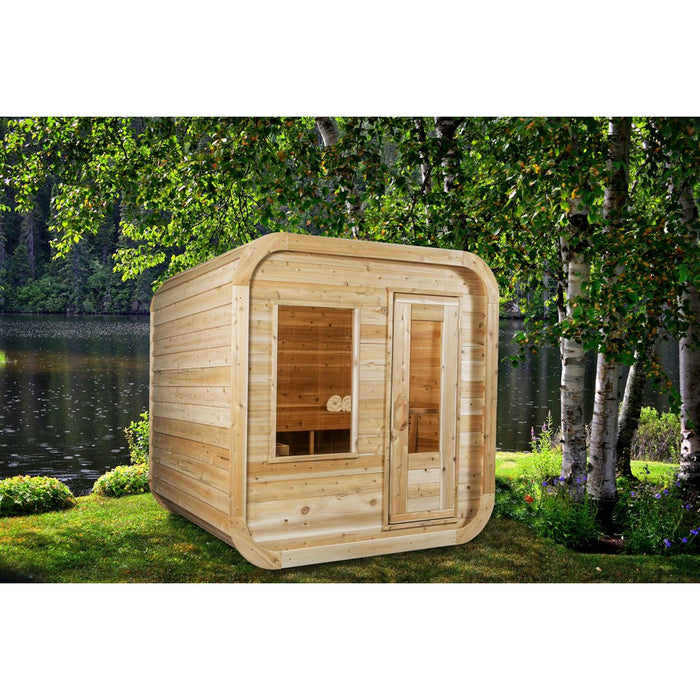 Dundalk Canadian Timber 2-3 Person Luna Barrel Sauna - CTC22LU - Dundalk LeisureCraft Saunas