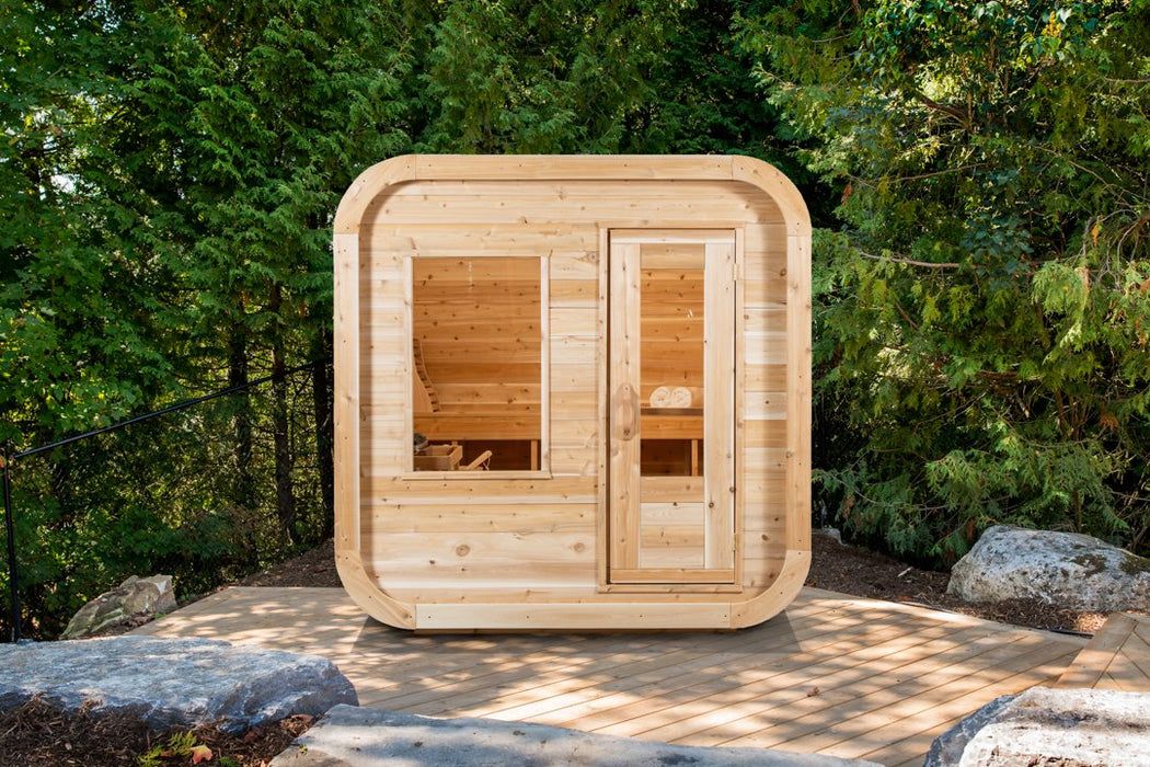 Dundalk Canadian Timber 2-3 Person Luna Barrel Sauna - CTC22LU - Dundalk LeisureCraft Saunas