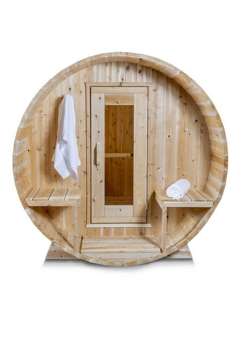 Dundalk Canadian Timber 2-4 Person Serenity Barrel Sauna - CTC2245W - Dundalk LeisureCraft Saunas