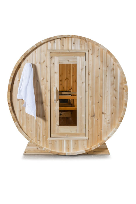 Dundalk Canadian Timber 2-4 Person Harmony Barrel Sauna - CTC22W - Dundalk LeisureCraft Saunas