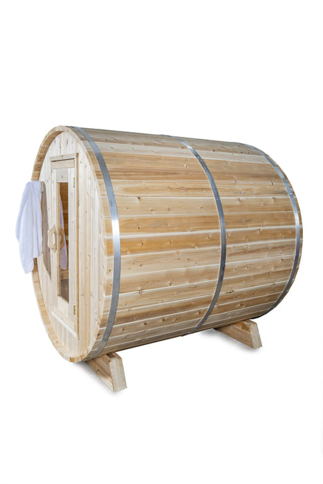 Dundalk Canadian Timber 2-4 Person Harmony Barrel Sauna - CTC22W - Dundalk LeisureCraft Saunas