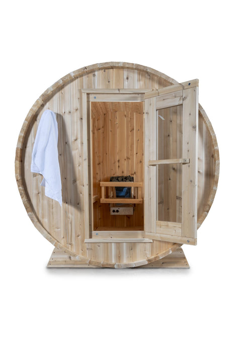 Dundalk Canadian Timber 2-4 Person Harmony Barrel Sauna - CTC22W - Dundalk LeisureCraft Saunas