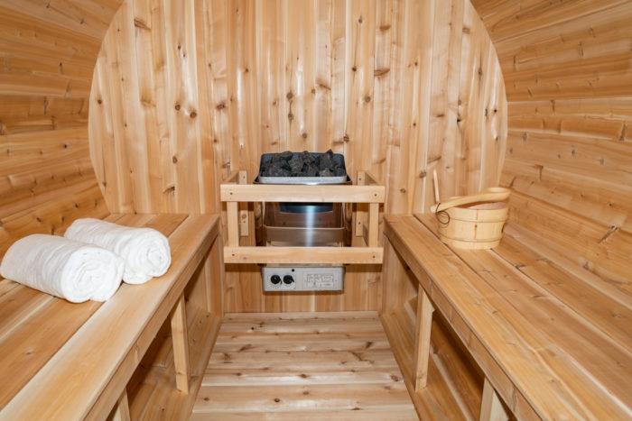 Dundalk Canadian Timber 2-4 Person Harmony Barrel Sauna - CTC22W - Dundalk LeisureCraft Saunas