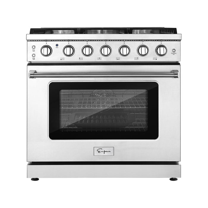 Empava 36-Inch Pro-Style Slide-In Single Oven Gas Range in Stainless Steel (EMPV-36GR11)