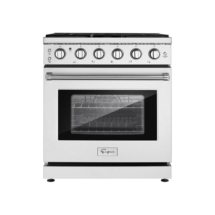 Empava 30-Inch Pro-Style Slide-In Single Oven Gas Range in Stainless Steel (EMPV-30GR10)