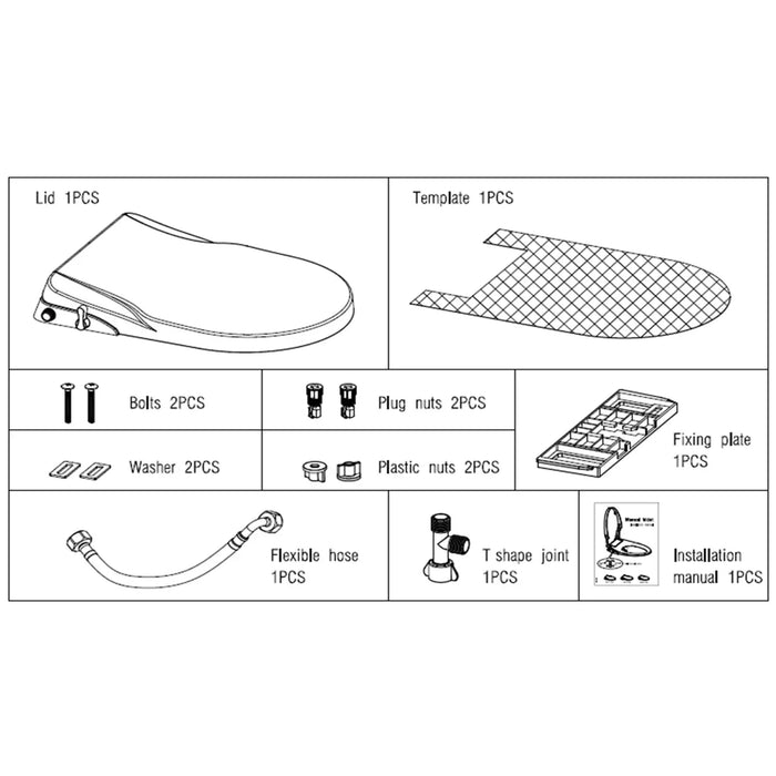 Empava Non-Electric Bidet Seats for O Shape Round Toilets (EMPV-EB03O)
