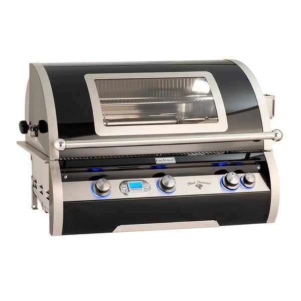 Fire Magic Echelon Black Diamond H790I 36-Inch Built-In Natural/Propane Gas Grill W/ Magic View Window, Rotisserie, & Digital Thermometer - H790I-8E1N-W/H790I-8E1P-W