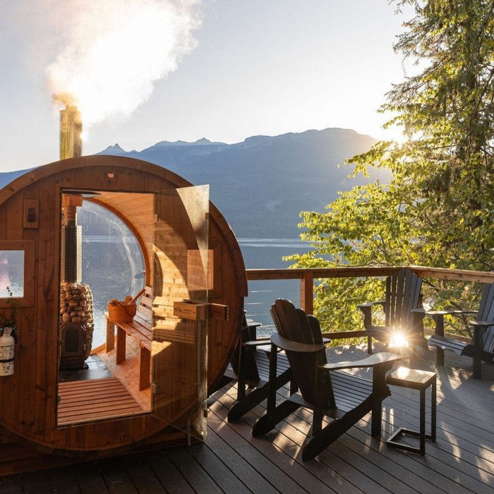 HUUM Thru-Flat or Curved Roof Sauna Chimney Kit | Stainless Steel