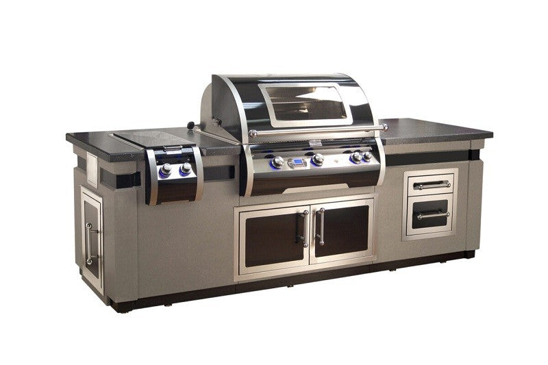 Fire Magic Grills IH790-SMD-108BA 108 Inch Black Diamond Island System Designed for Double Drawer