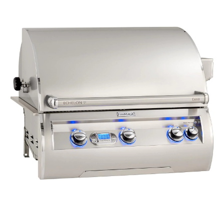 Fire Magic Echelon Diamond E660I 30-Inch Built-In Natural/Propane Gas Grill W/ One Infrared Burner, Rotisserie, & Digital Thermometer - E660I-8L1N/E660I-8L1P