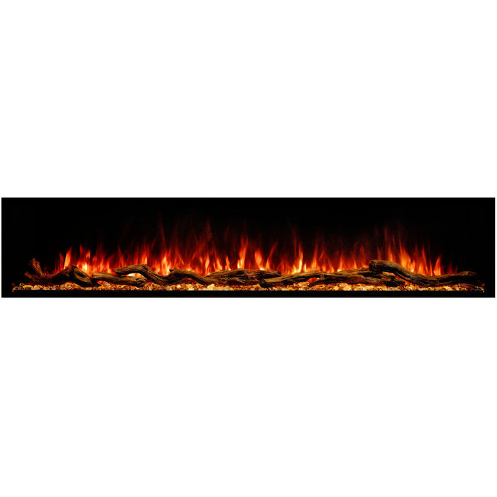 Vibrant orange fireplace log holder with modern design.