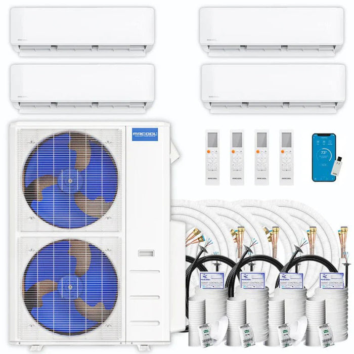 MRCOOL DIY 4th Gen Multi-Zone 4-Zone 48,000 BTU 21 SEER (9K + 9K + 18K + 18K) Ductless Mini-Split Air Conditioner and Heat Pump