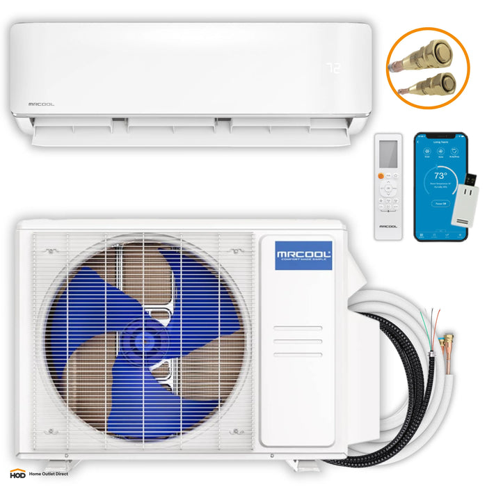 MRCOOL DIY® 5th Gen E Star 18,000 BTU Single Zone Mini Split Complete System with 25 Ft. Line Set, 230V (DIY-18-HP-WM-230D25-O)