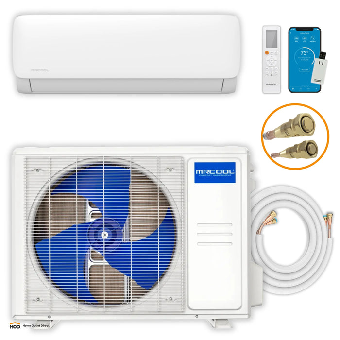 MRCOOL DIY® 5th Gen EasyPro 24,000 BTU Single Zone Mini Split Complete System 230V with 16 ft. DIY Quick Connect Line Set and DIYPRO Cable (EZPRO-24-HP-23016D-O)