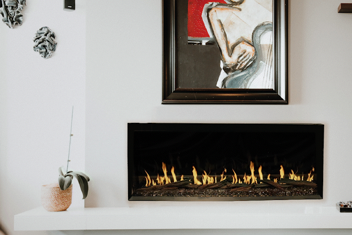 Modern Flames Orion 76" Multi Heliovison Virtual Electric Fireplace