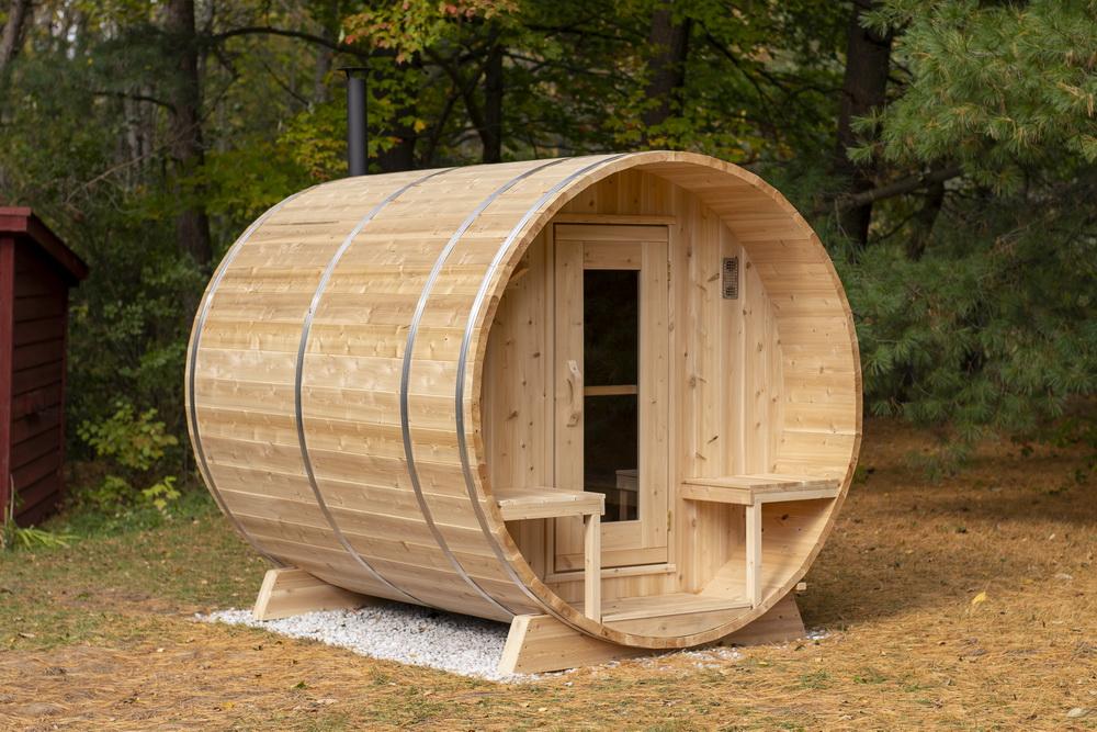 Dundalk Canadian Timber 2-4 Person Serenity Barrel Sauna - CTC2245W - Dundalk LeisureCraft Saunas