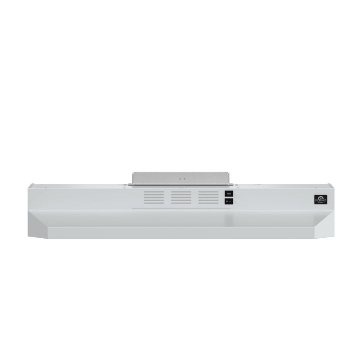FORNO Cappa 30" 200 CFM Compact Under Cabinet Convertible Range Hood in White, FRHUC5200-30WHT