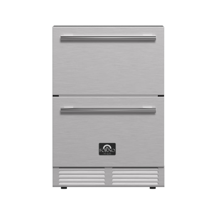 FORNO Cosenza 24" 4.69 cu.ft. Built-In Indoor/Outdoor Drawer Freezer with Ice Maker, FDRBI1838-24S