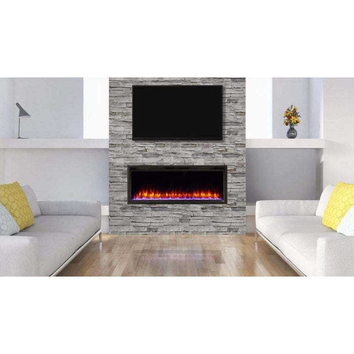 SimpliFire Allusion Platinum 50" Linear Electric Recessed Fireplace