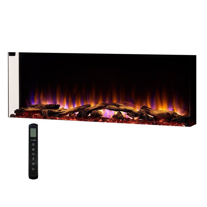 SimpliFire Scion Trinity 43" 3-Sided Linear Electric Built-In Fireplace