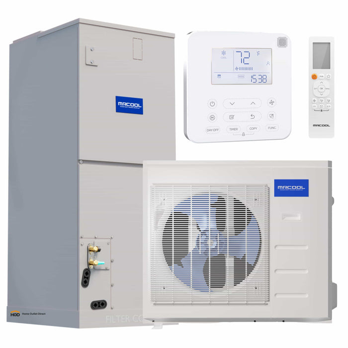 MRCOOL Central Ducted 36K BTU, 18 SEER, Ducted Air Handler and Heat Pump Condenser (CENTRAL-36-HP-230-00)