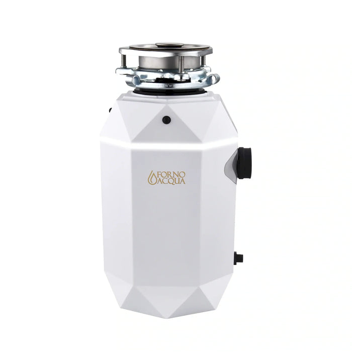 Forno Acqua BrightDiamond Moonstone 3/4HP Super Quiet Garbage Disposal Corded with Motion Sensor Cabinet Light & Pre-Wired Air Switch (WDD075TA2MS)