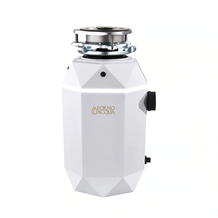 Forno Acqua BrightDiamond Moonstone 1HP Super Quiet Garbage Disposal Corded with Motion Sensor Cabinet Light & Pre-Wired Air Switch (WDD100TA2MS)