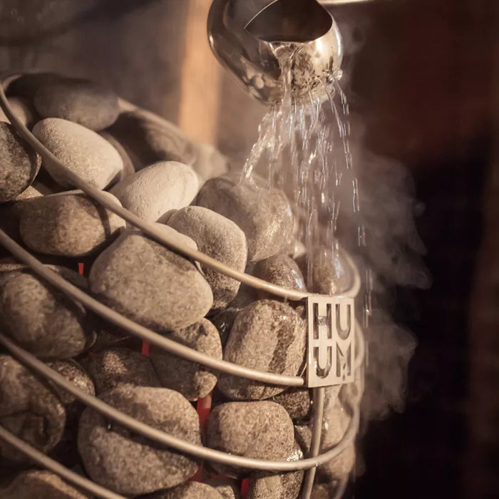 HUUM Rounded Olivine Sauna Heater Stones 2-4" / 33lbs | H30991002