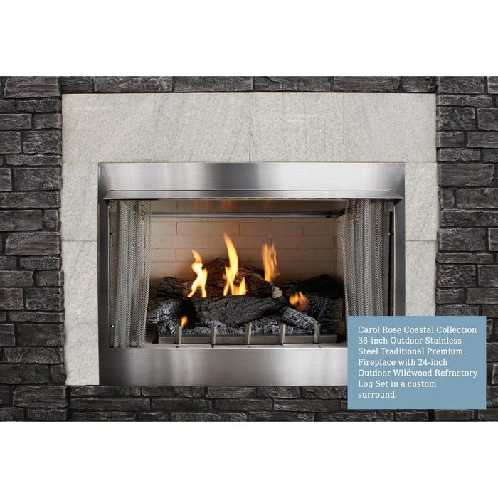 Empire 36" Carol Rose Traditional Coastal Collection Outdoor Vent-Free Fireplace
