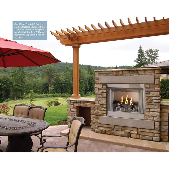 Empire 36" Carol Rose Traditional Coastal Collection Outdoor Vent-Free Fireplace