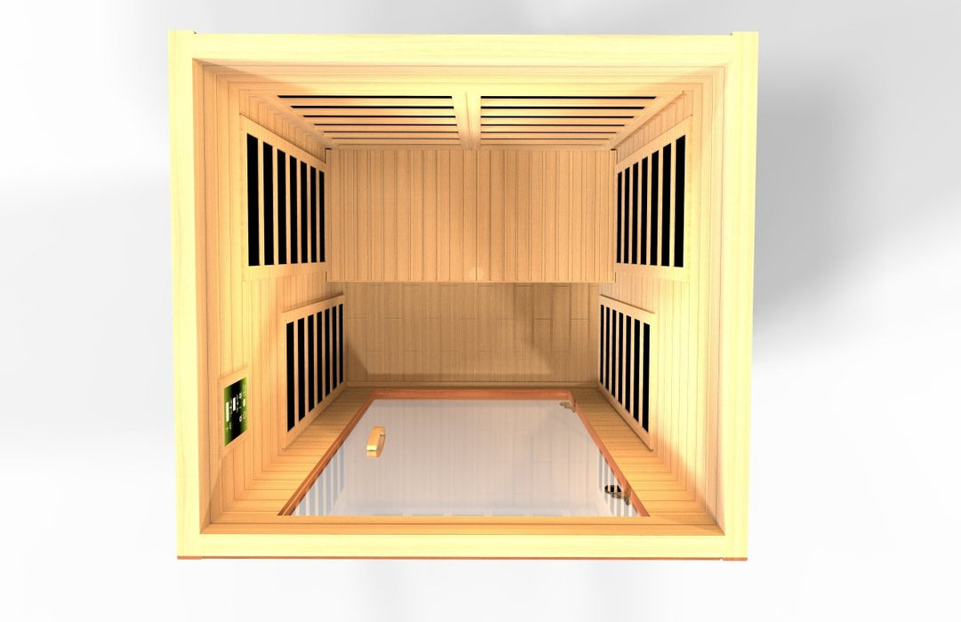 Dynamic Avila Elite 1 to 2 Person Ultra Low EMF FAR Infrared Sauna in Hemlock DYN-6103-01 Elite