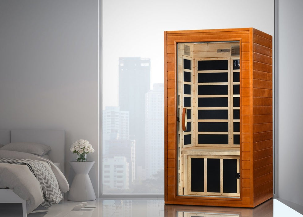 Dynamic Avila Elite 1 to 2 Person Ultra Low EMF FAR Infrared Sauna in Hemlock DYN-6103-01 Elite