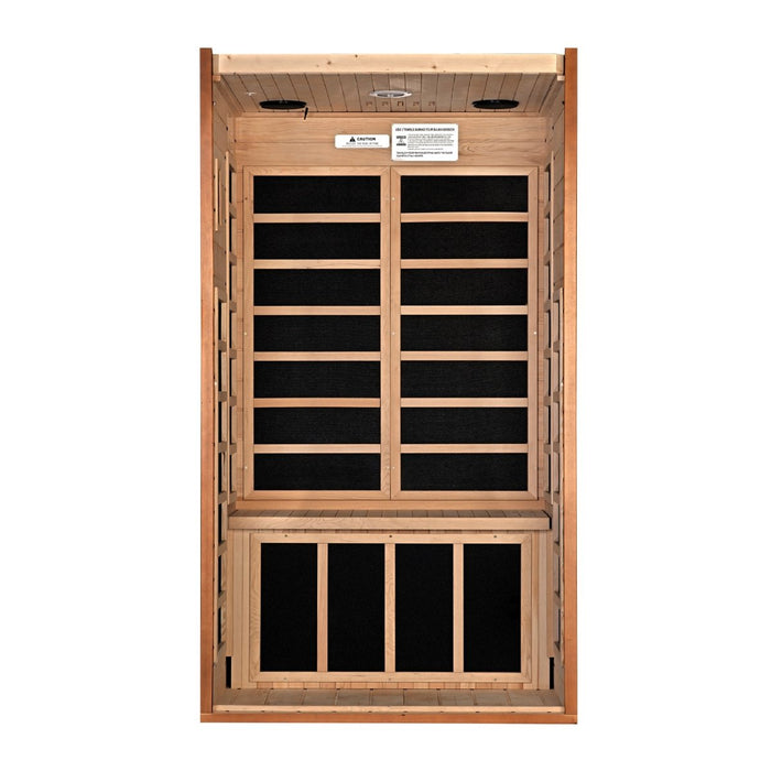 Dynamic Avila Elite 1 to 2 Person Ultra Low EMF FAR Infrared Sauna in Hemlock DYN-6103-01 Elite