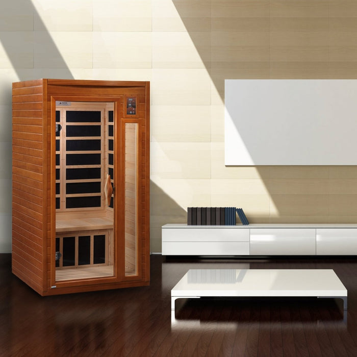 Dynamic Barcelona Elite 1 to 2 Person Ultra Low EMF FAR Infrared Sauna in Canadian Hemlock DYN-6106-01 Elite