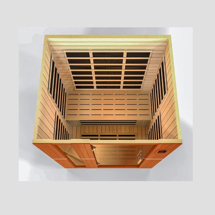 Dynamic Lugano Elite 3 Person Ultra Low EMF FAR Infrared Dry Sauna in Canadian Hemlock DYN-6336-02 Elite