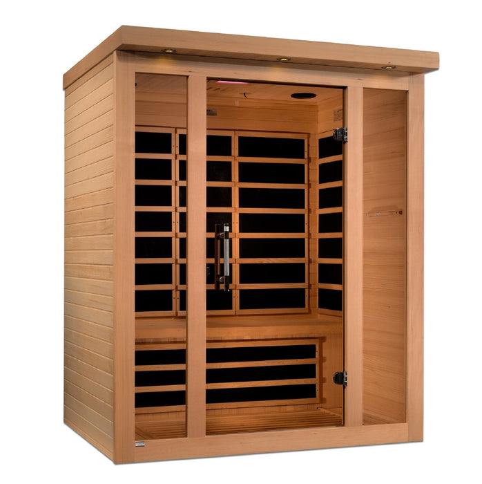 Dynamic Vila 3 Person Ultra Low EMF FAR Infrared Dry Sauna DYN-6315-02 Elite
