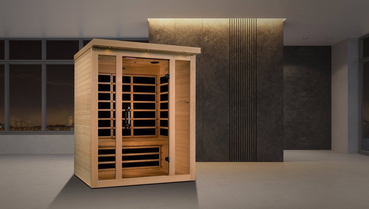 Dynamic Vila 3 Person Ultra Low EMF FAR Infrared Dry Sauna DYN-6315-02 Elite